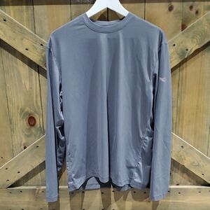 MENS REI GRAY LONG SLEEVE SHIET STRETCH ACTIVEWEAR LARGE OUTDOOR PERFORMANCE